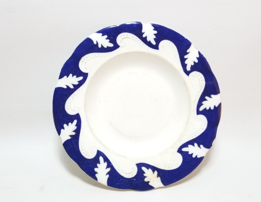 ARKASI OSMANLICA DAMGALI OSMANLI DÖNEMİ NADİR PORSELEN TABAK