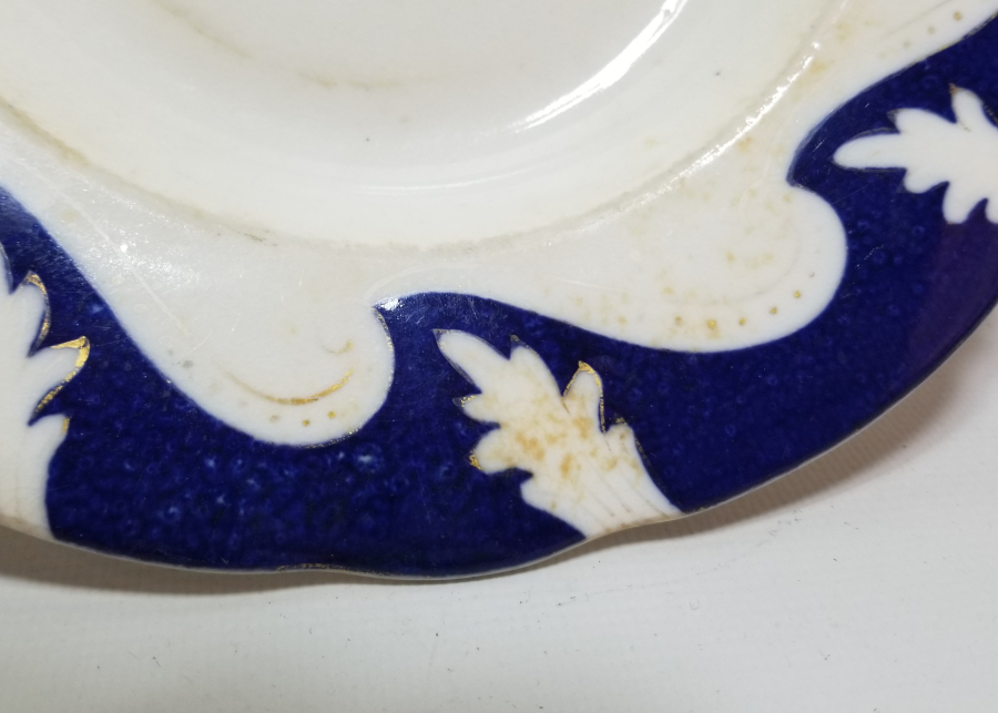 ARKASI OSMANLICA DAMGALI OSMANLI DÖNEMİ NADİR PORSELEN TABAK