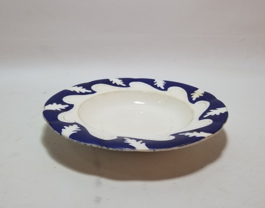 ARKASI OSMANLICA DAMGALI OSMANLI DÖNEMİ NADİR PORSELEN TABAK