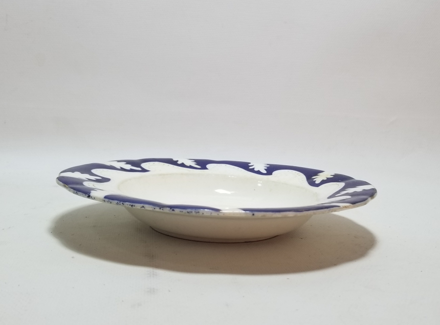 ARKASI OSMANLICA DAMGALI OSMANLI DÖNEMİ NADİR PORSELEN TABAK