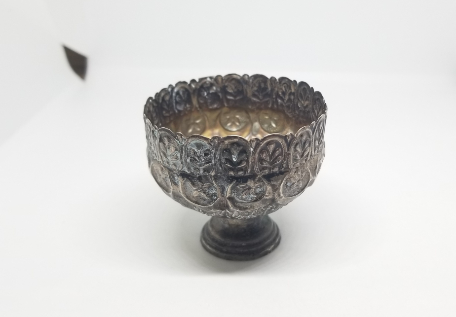 ÜZERİ AY YILDIZ FİGÜRLÜ OSMANLI DÖNEMİ TUĞRALI GÜMÜŞ FİNCAN ZARFI