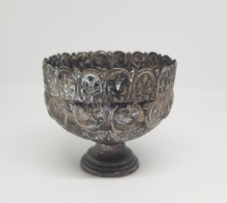 ÜZERİ AY YILDIZ FİGÜRLÜ OSMANLI DÖNEMİ TUĞRALI GÜMÜŞ FİNCAN ZARFI