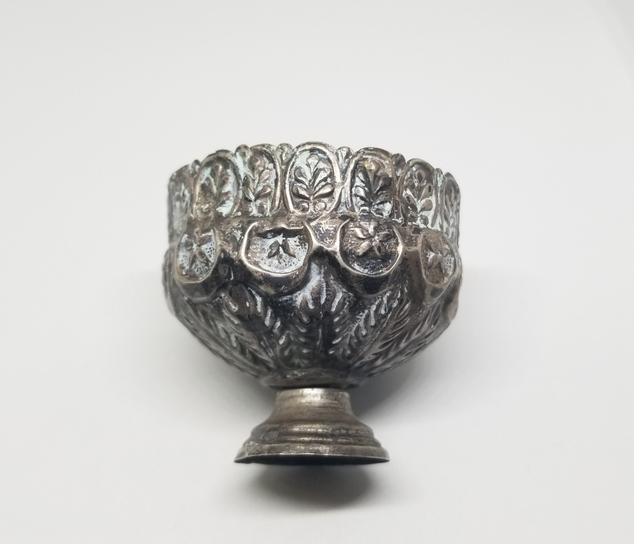 ÜZERİ AY YILDIZ FİGÜRLÜ OSMANLI DÖNEMİ TUĞRALI GÜMÜŞ FİNCAN ZARFI