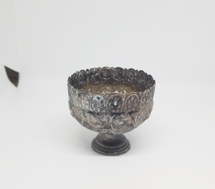 ÜZERİ AY YILDIZ FİGÜRLÜ OSMANLI DÖNEMİ TUĞRALI GÜMÜŞ FİNCAN ZARFI