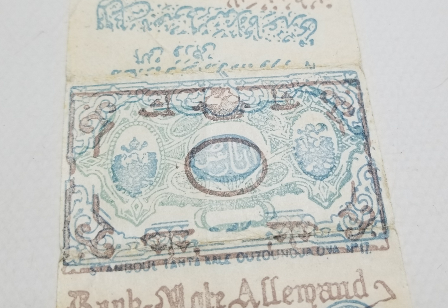 OSMANLI DÖNEMİ ÜZERİ OSMANLICA YAZILI SİGARA KAĞIDI PAKETİ