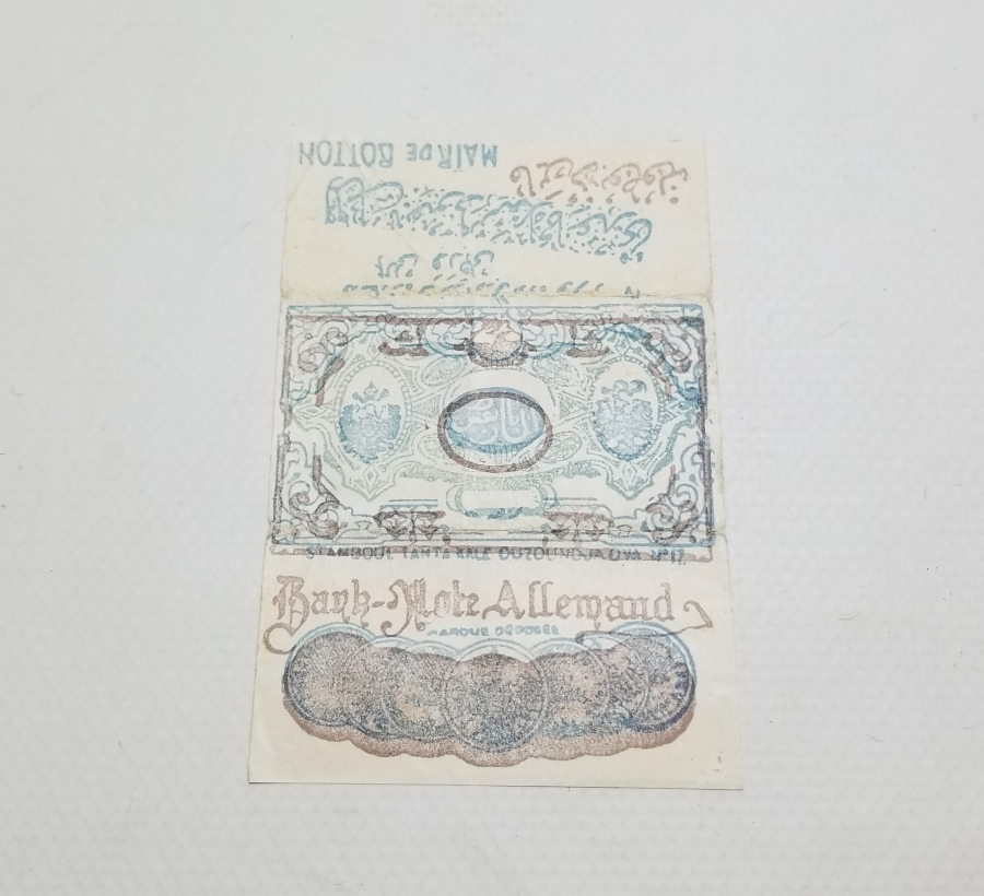 OSMANLI DÖNEMİ ÜZERİ OSMANLICA YAZILI SİGARA KAĞIDI PAKETİ