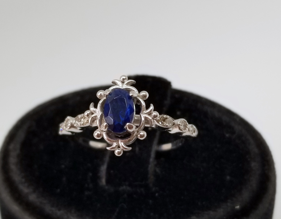 PIRLANTA VE SAFİR TAŞLI ÖZEL YAPIM YÜZÜK