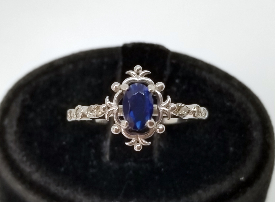 PIRLANTA VE SAFİR TAŞLI ÖZEL YAPIM YÜZÜK