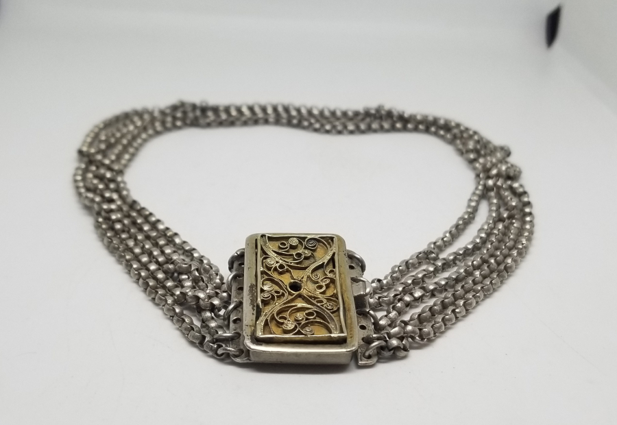 EL YAPIMI ANTİKA İNGİLİZ GERDANLIK - BOYUNLUK