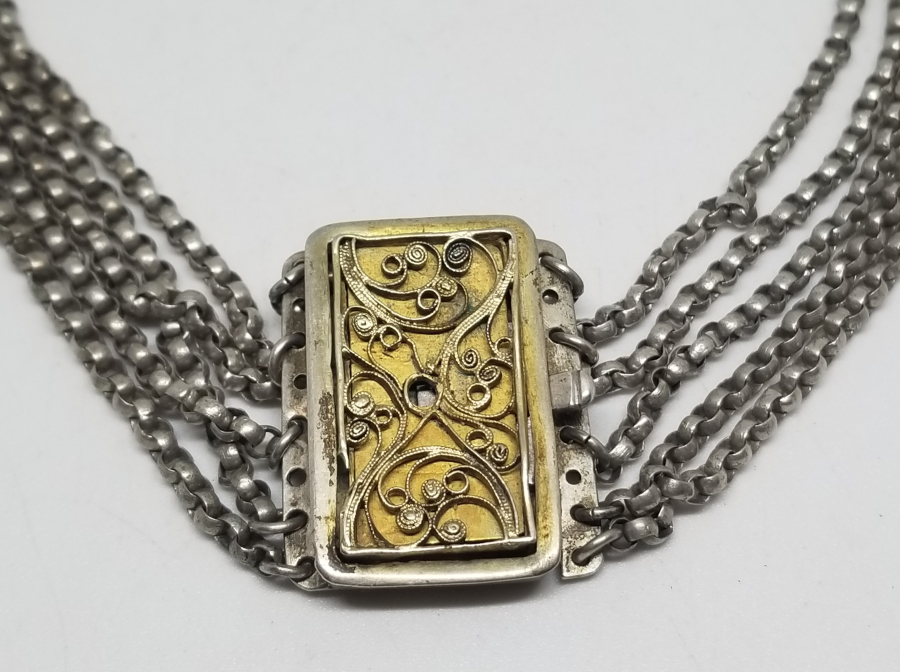 EL YAPIMI ANTİKA İNGİLİZ GERDANLIK - BOYUNLUK