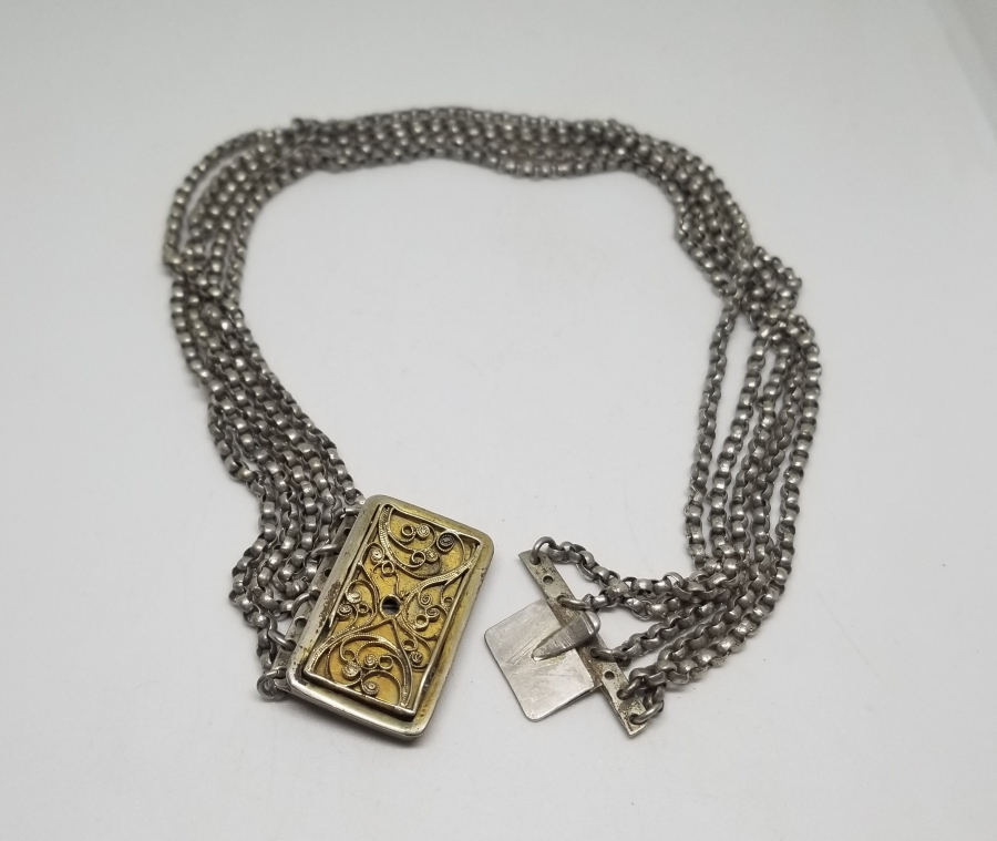 EL YAPIMI ANTİKA İNGİLİZ GERDANLIK - BOYUNLUK