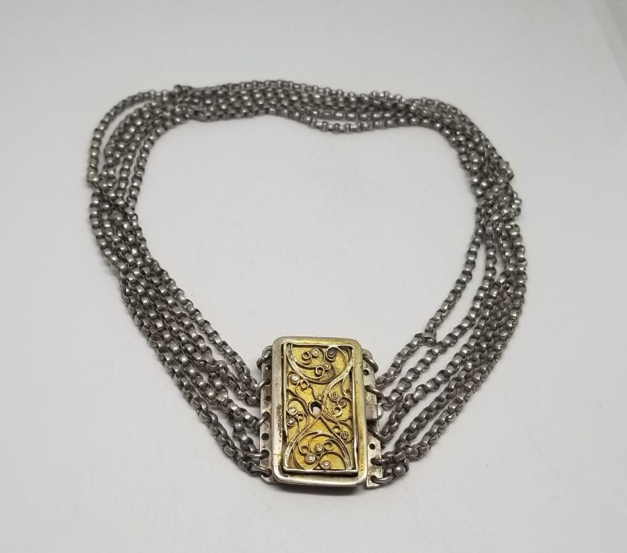 EL YAPIMI ANTİKA İNGİLİZ GERDANLIK - BOYUNLUK