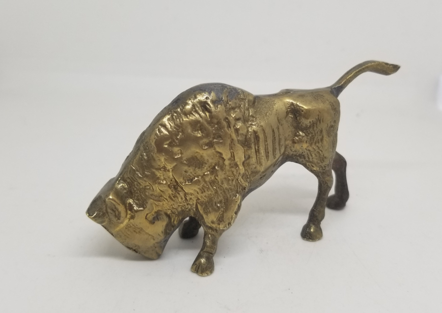 PİRİNÇ DÖKÜM DEKORATİF BOĞA FİGÜRÜ