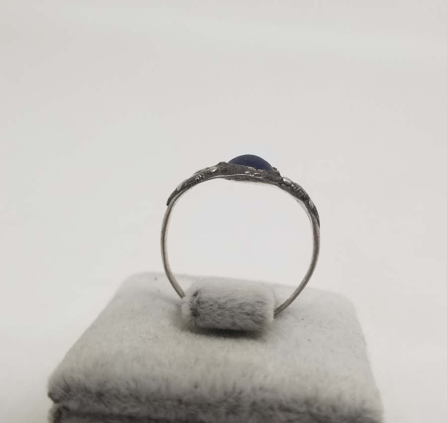 ÜZERİ DOĞAL TAŞLI OSMANLI DÖNEMİ SİVRİHİSAR YAPIMI GÜMÜŞ YÜZÜK