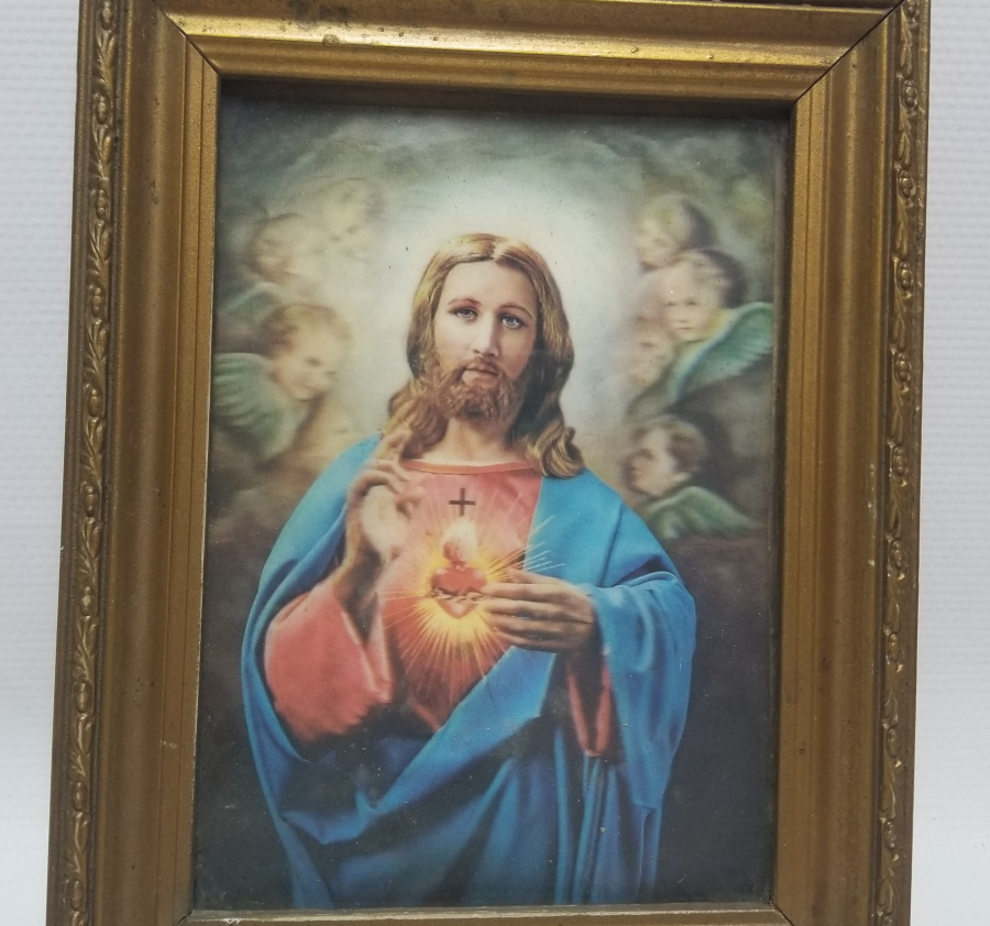 ORİJİNAL ÇERÇEVESİNDE HZ İSA FOTOĞRAFI