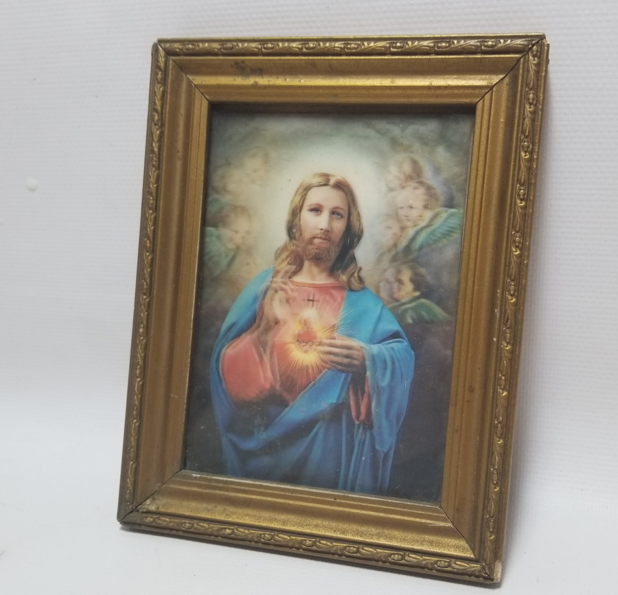 ORİJİNAL ÇERÇEVESİNDE HZ İSA FOTOĞRAFI