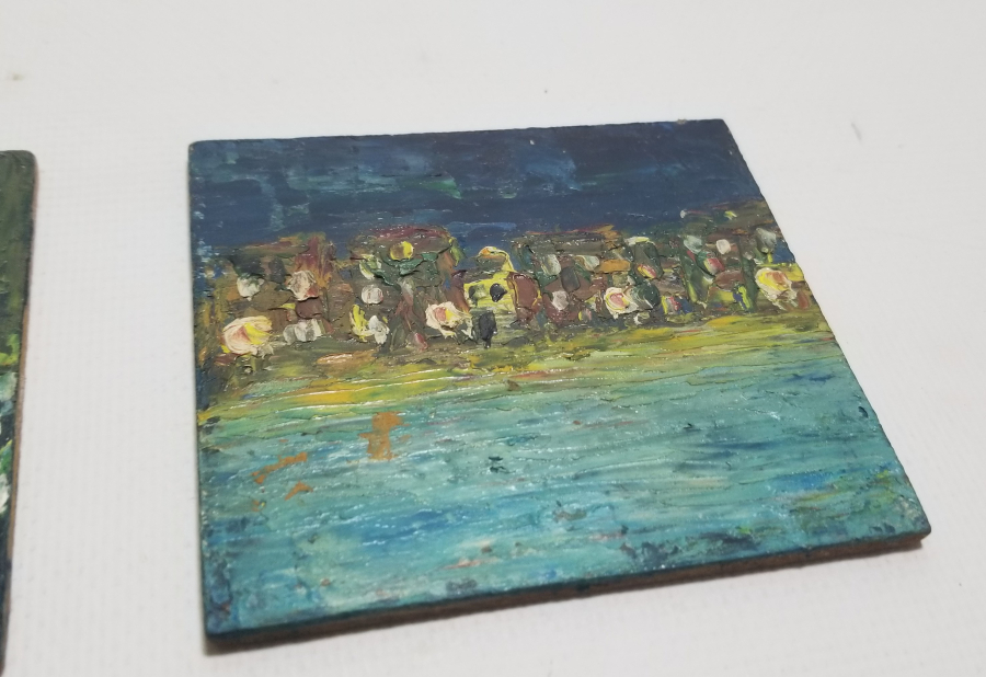 EL YAPIMI ÜÇ ADET DEKORATİF RESİM