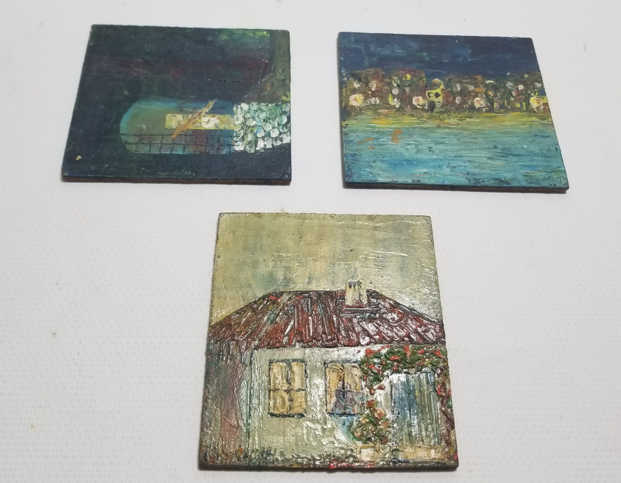 EL YAPIMI ÜÇ ADET DEKORATİF RESİM