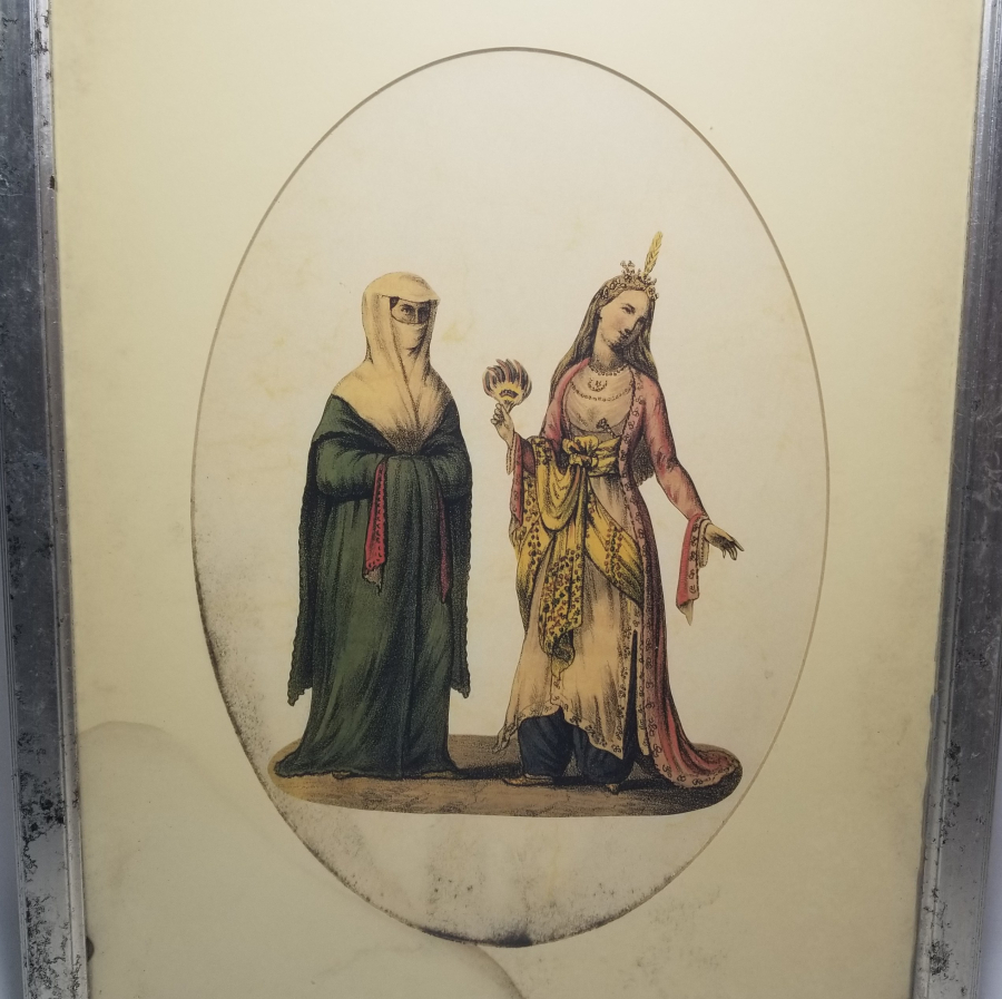 ORYANTALİST GÖRSELLİ ANTİKA GRAVÜR