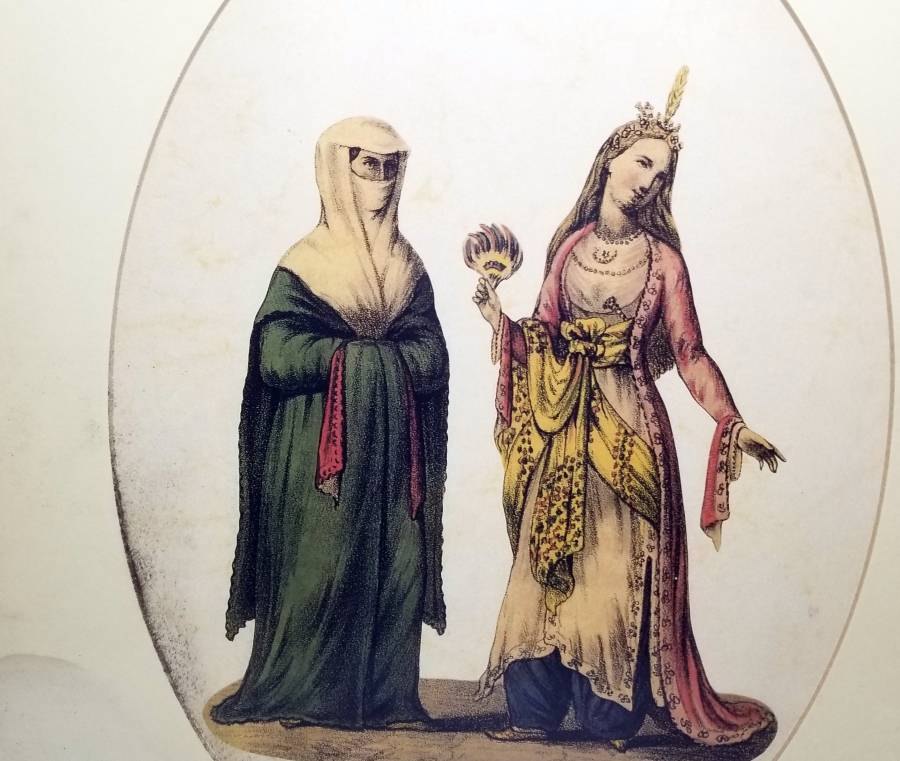 ORYANTALİST GÖRSELLİ ANTİKA GRAVÜR