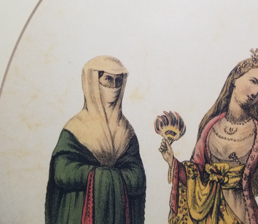 ORYANTALİST GÖRSELLİ ANTİKA GRAVÜR