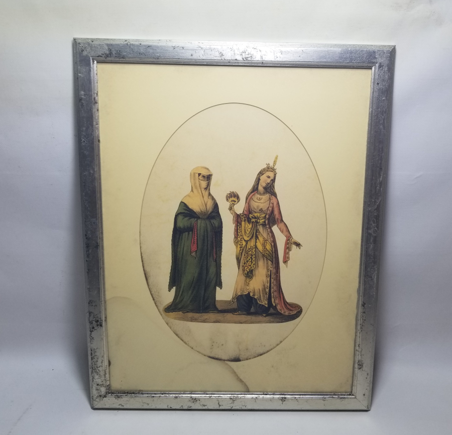 ORYANTALİST GÖRSELLİ ANTİKA GRAVÜR