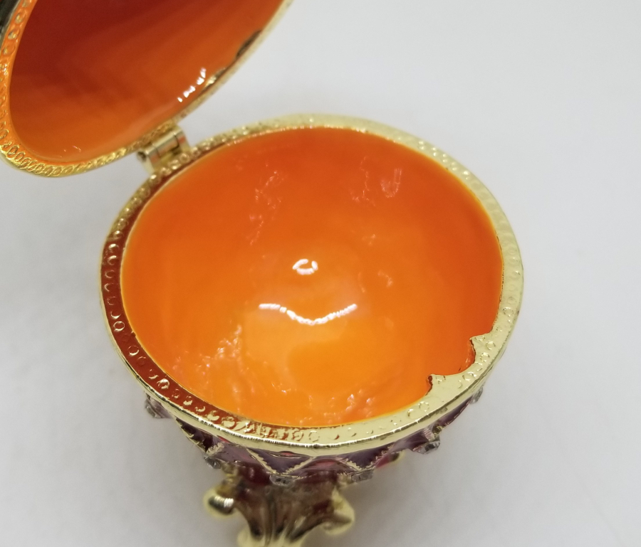 ÜZERİ MİNE İŞÇİLİKLİ ANTİKA PASKALYA YUMURTASI