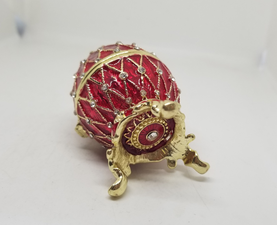 ÜZERİ MİNE İŞÇİLİKLİ ANTİKA PASKALYA YUMURTASI