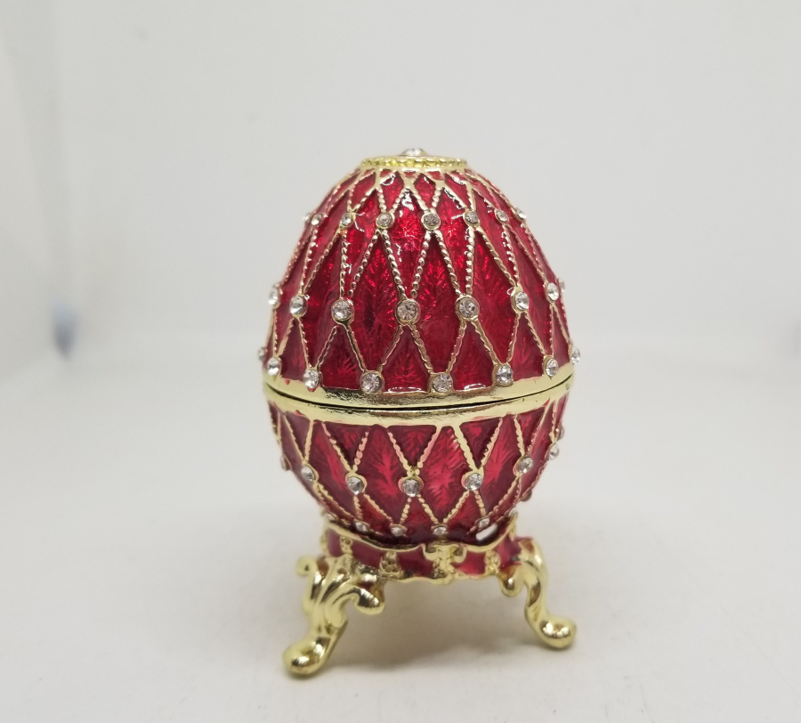 ÜZERİ MİNE İŞÇİLİKLİ ANTİKA PASKALYA YUMURTASI