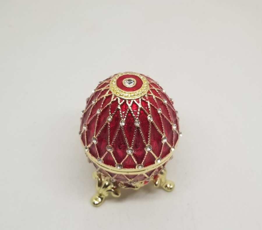 ÜZERİ MİNE İŞÇİLİKLİ ANTİKA PASKALYA YUMURTASI