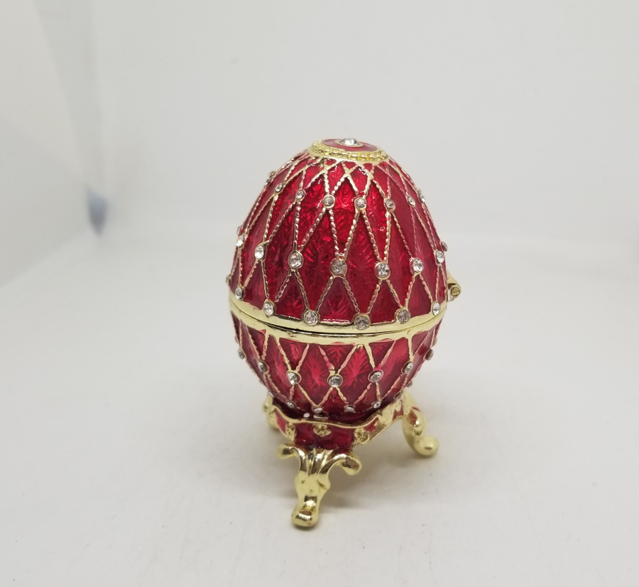 ÜZERİ MİNE İŞÇİLİKLİ ANTİKA PASKALYA YUMURTASI