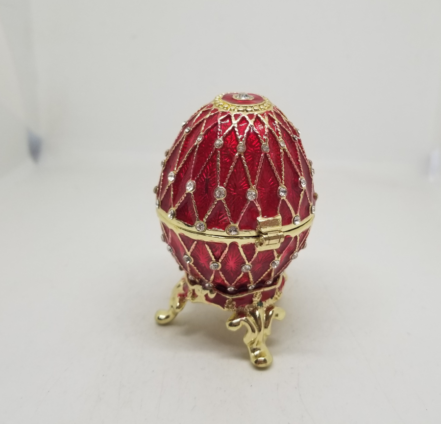 ÜZERİ MİNE İŞÇİLİKLİ ANTİKA PASKALYA YUMURTASI