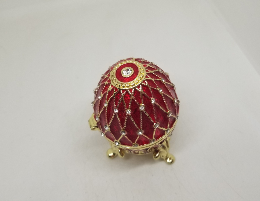 ÜZERİ MİNE İŞÇİLİKLİ ANTİKA PASKALYA YUMURTASI