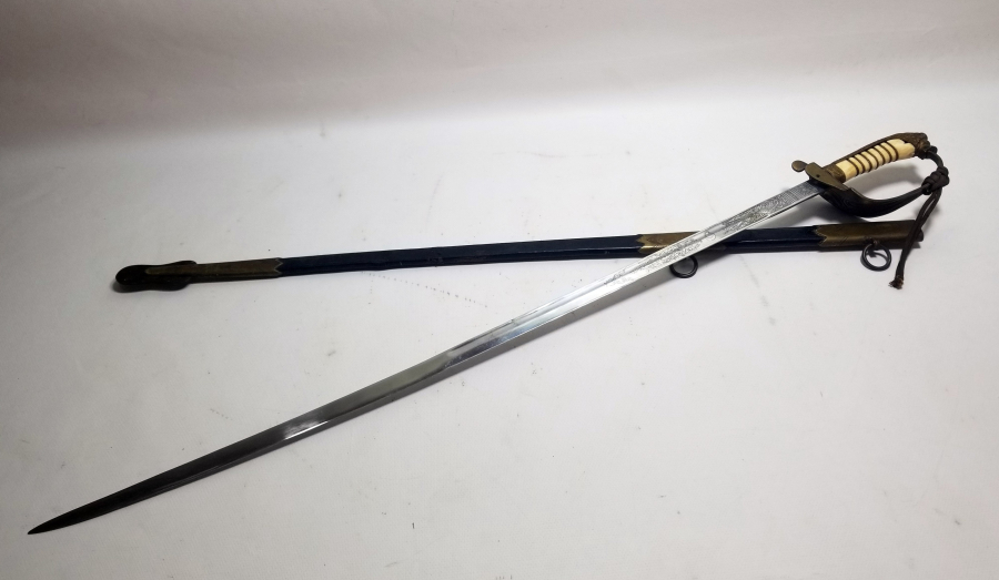 KEMİK SAPLI OSMANLI SON DÖNEM DENİZCİ SUBAY KILICI