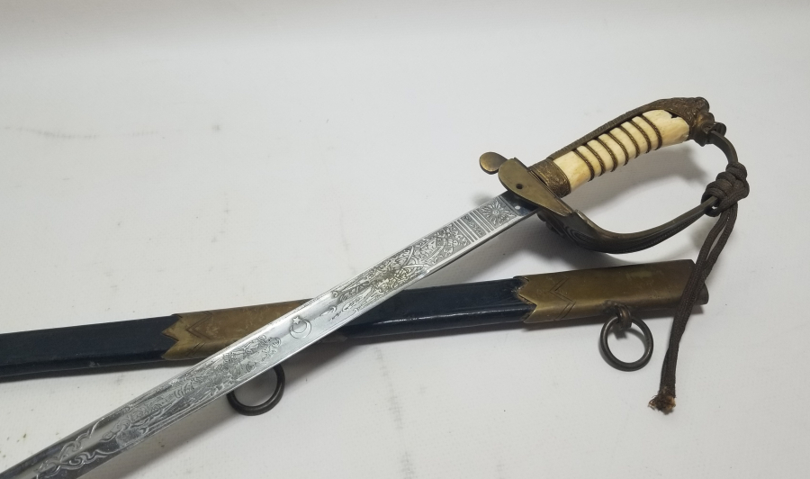 KEMİK SAPLI OSMANLI SON DÖNEM DENİZCİ SUBAY KILICI