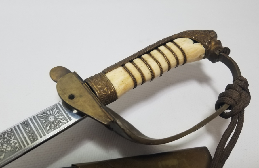 KEMİK SAPLI OSMANLI SON DÖNEM DENİZCİ SUBAY KILICI