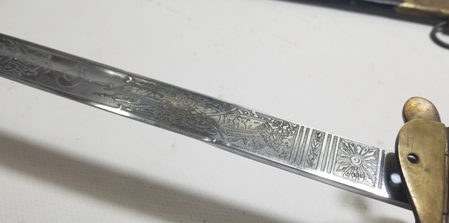 KEMİK SAPLI OSMANLI SON DÖNEM DENİZCİ SUBAY KILICI