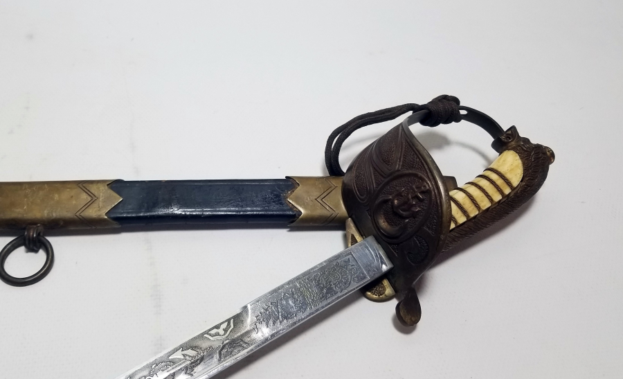 KEMİK SAPLI OSMANLI SON DÖNEM DENİZCİ SUBAY KILICI