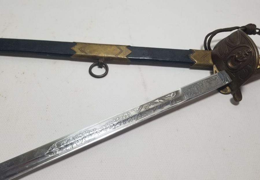 KEMİK SAPLI OSMANLI SON DÖNEM DENİZCİ SUBAY KILICI