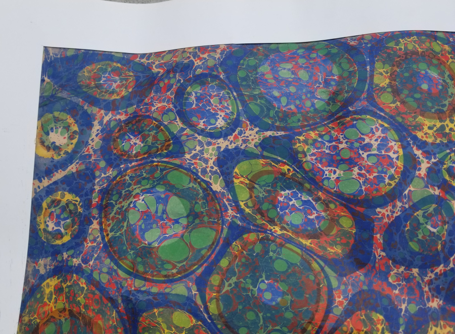 EL YAPIMI SANATÇI İMZALI ÇERÇEVESİZ EBRU PANO