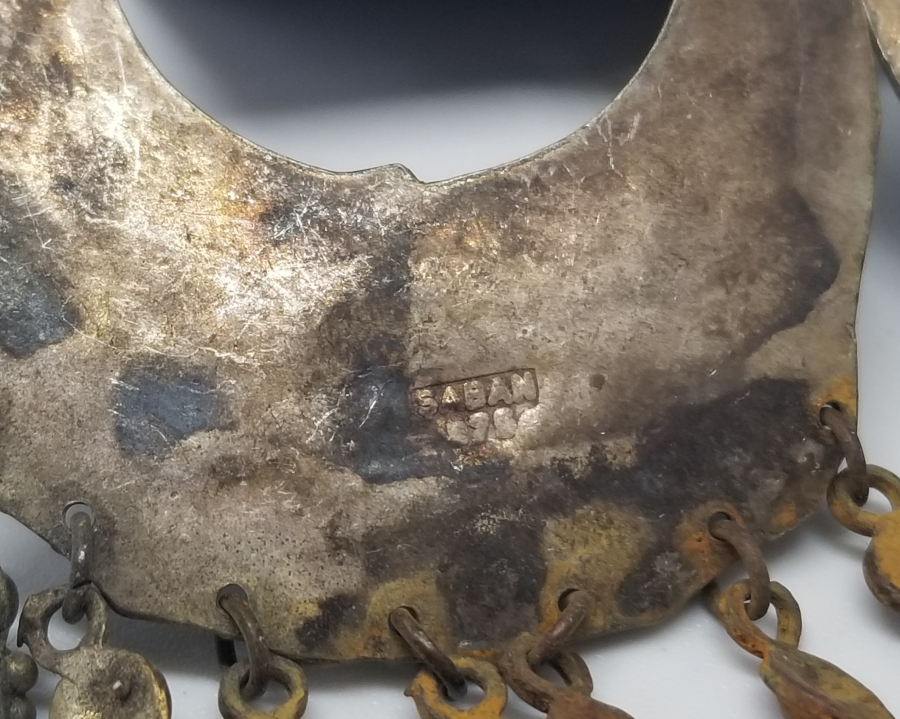 GRANAT TAŞLI ÖZEL YAPIM ANTİKA GÜMÜŞ KÜPE