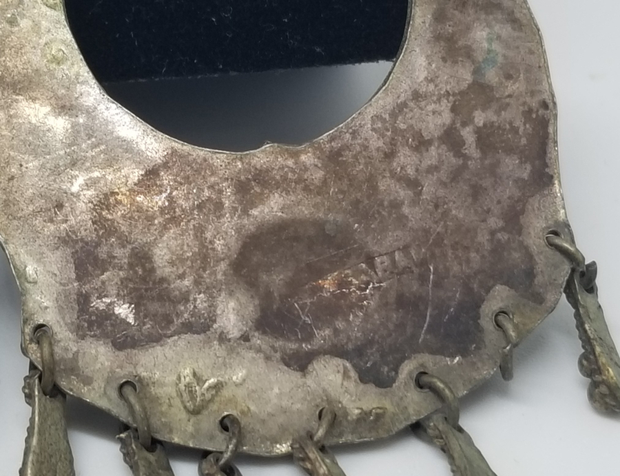 GRANAT TAŞLI ÖZEL YAPIM ANTİKA GÜMÜŞ KÜPE