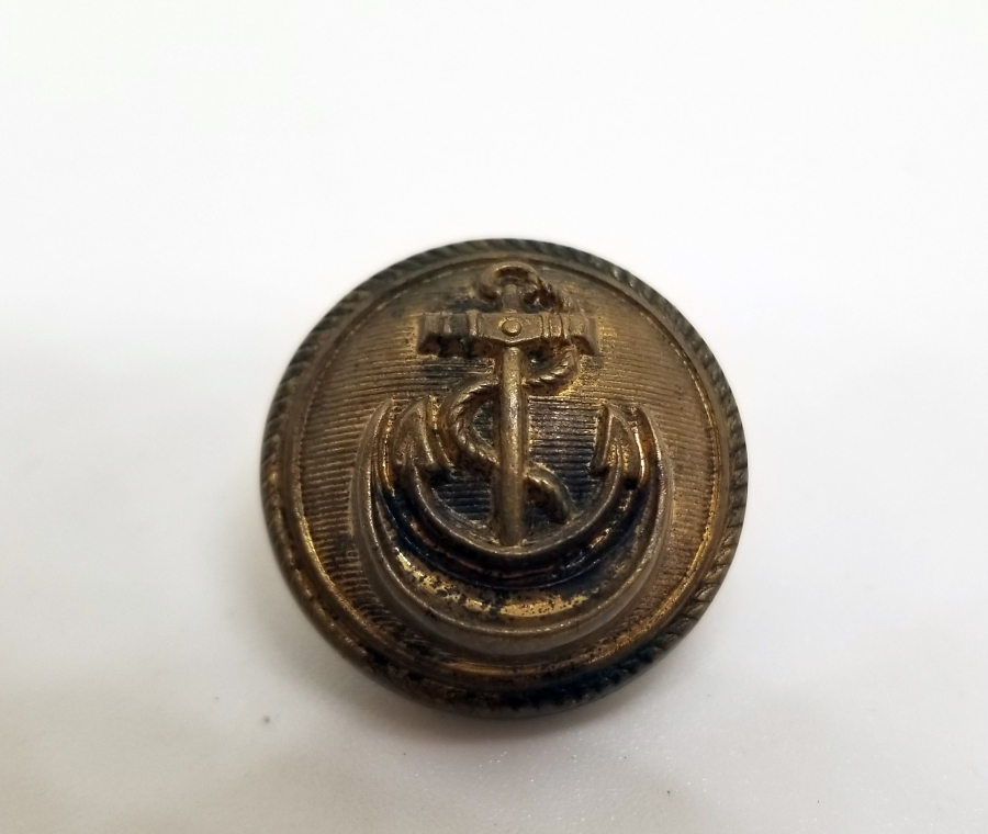 ARKASI OSMANLICA YAZILI DENİZCİ SUBAY DÜĞMESİ