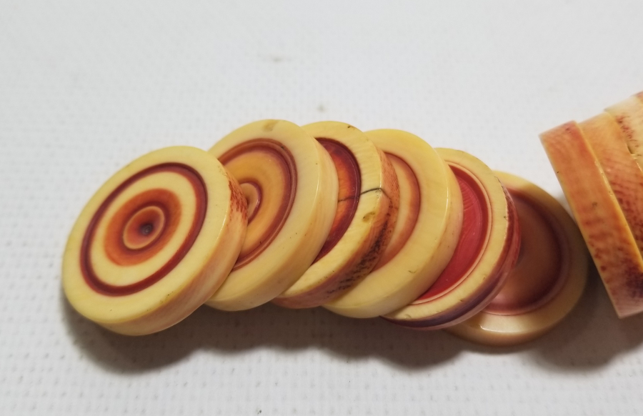 OSMANLI DÖNEMİ FİLDİŞİ TAVLA PULLARI