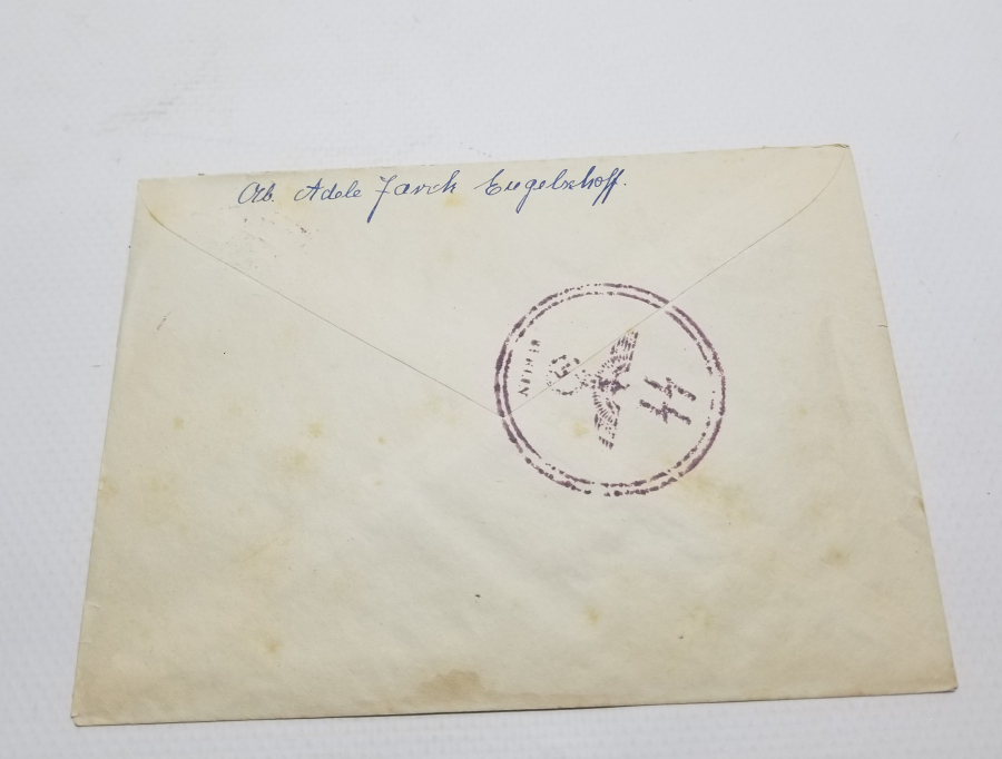 ÜZERİ NAZİ DAMGALI VE HİTLER PULLU 2. DÜNYA SAVAŞI ANTİKA MEKTUP ZARFI