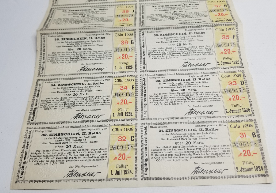 1920LERDEN ALMAN HİSSE SENEDİ