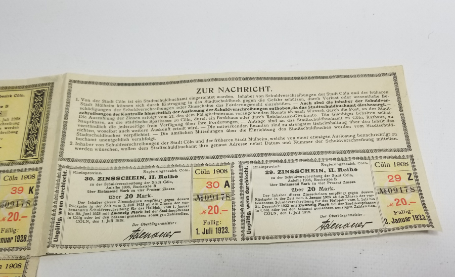 1920LERDEN ALMAN HİSSE SENEDİ