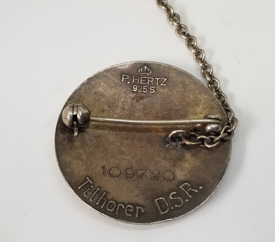 ÜZERİ MİNE İŞÇİLİKLİ ANTİKA GÜMÜŞ AVRUPA ROZET