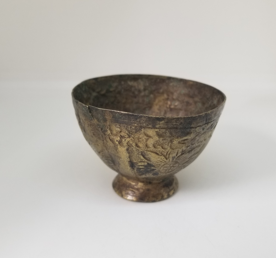 ÜZERİ KABARTMA İŞÇİLİKLİ OSMANLI DÖNEMİ TOMBAK FİNCAN ZARFI