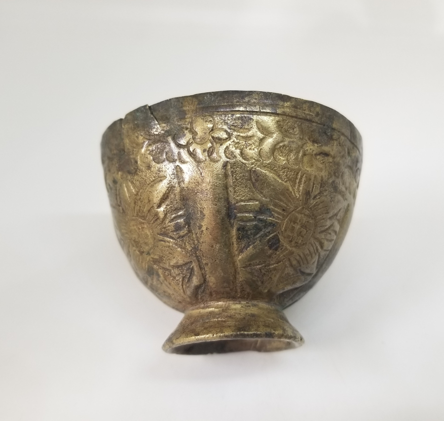 ÜZERİ KABARTMA İŞÇİLİKLİ OSMANLI DÖNEMİ TOMBAK FİNCAN ZARFI